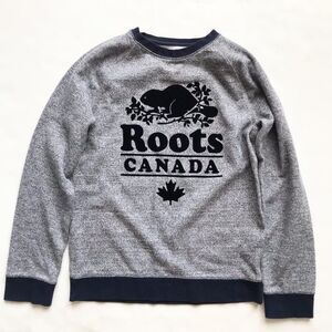 Roots Canada Cabin velvet logo sweatshirt EUC XXL(13-14Y)